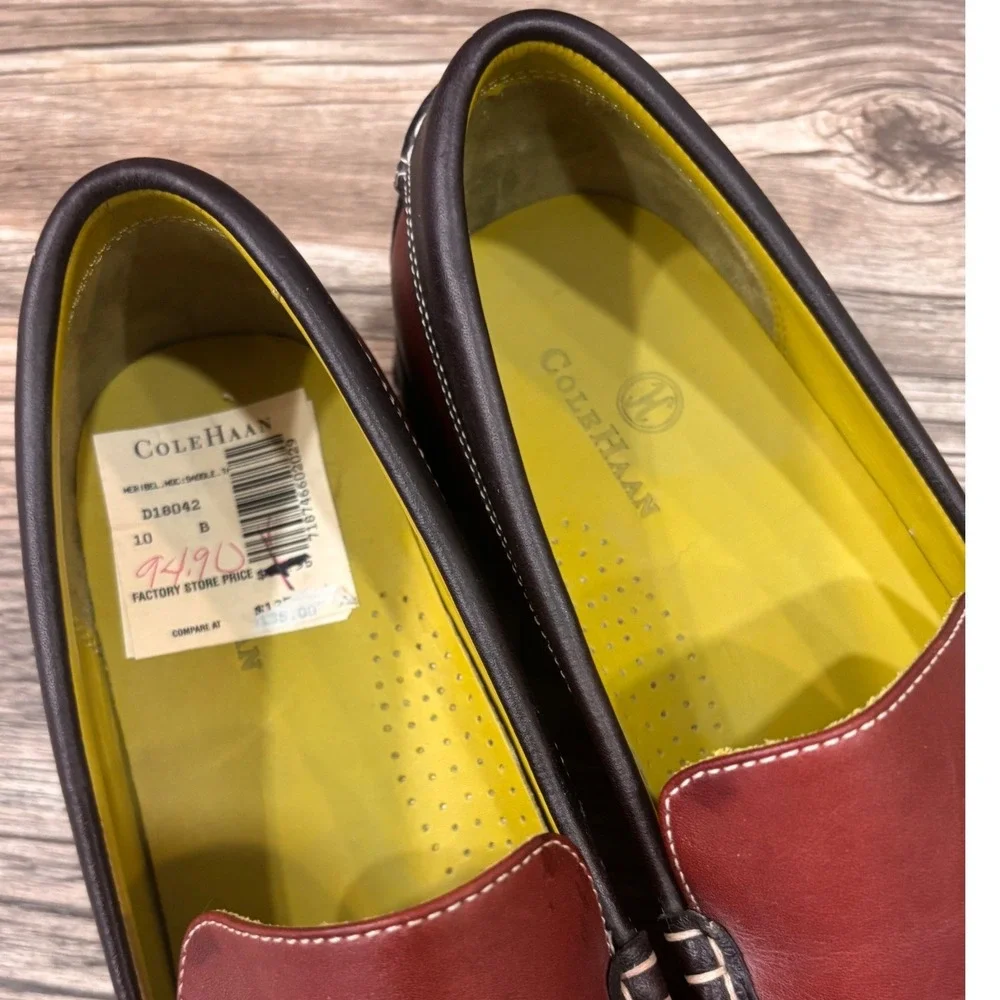 Cole Haan Driving‎ Loafers Mens 10 B Mahogany Brown Excellent Waterproof D18042